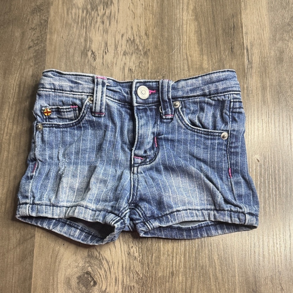 Hudson Jeans Blue Pinstripe Kids Shorts